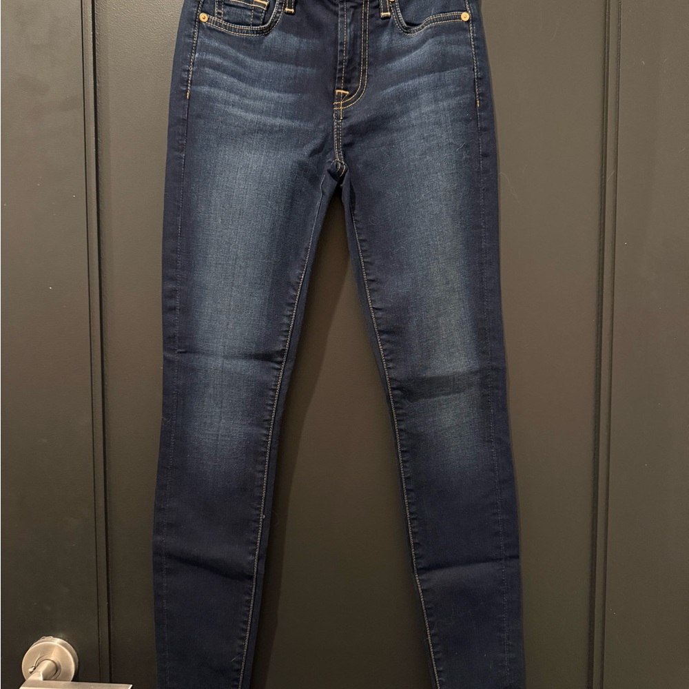 7 FOR ALL MANKIND The Ankle Skinny Blue Women's Jeans, Size 25